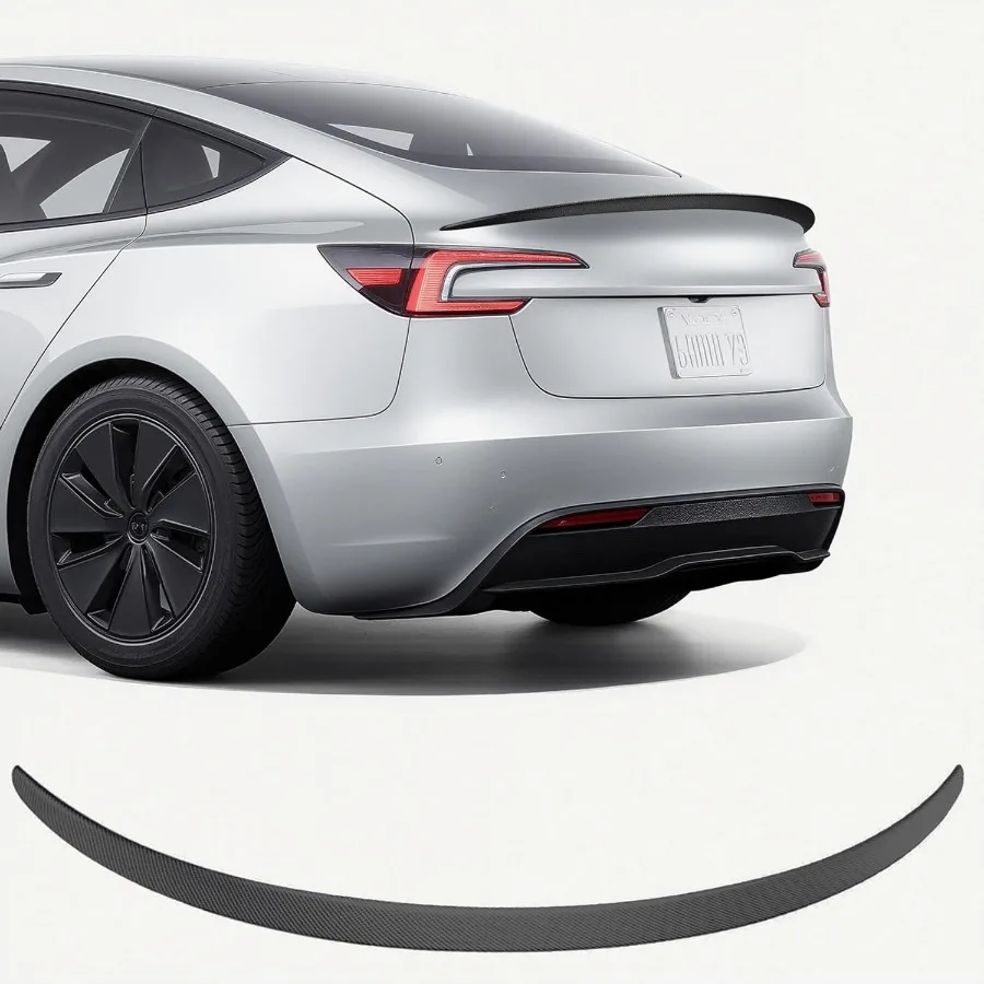 

Spoiler for Tesla Model 3 2025 2024 Performance Spoiler Wing ABS Rear Trunk Lip Tail Lid for Model 3 Highland Matte Carbon Fibe