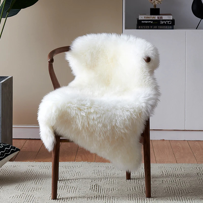 Artificial Sheepskin Carpet - Fluffy Washable Seat Pad & Cushion, Ideal for Sofa, Chair, Bedroom & Living Room Decor