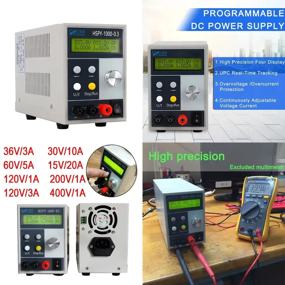 Hot Sale HSPY1000-0.3A Precision Digital Adjustable Programmable DC Regulated Power Source Laboratory Bench Power Supply