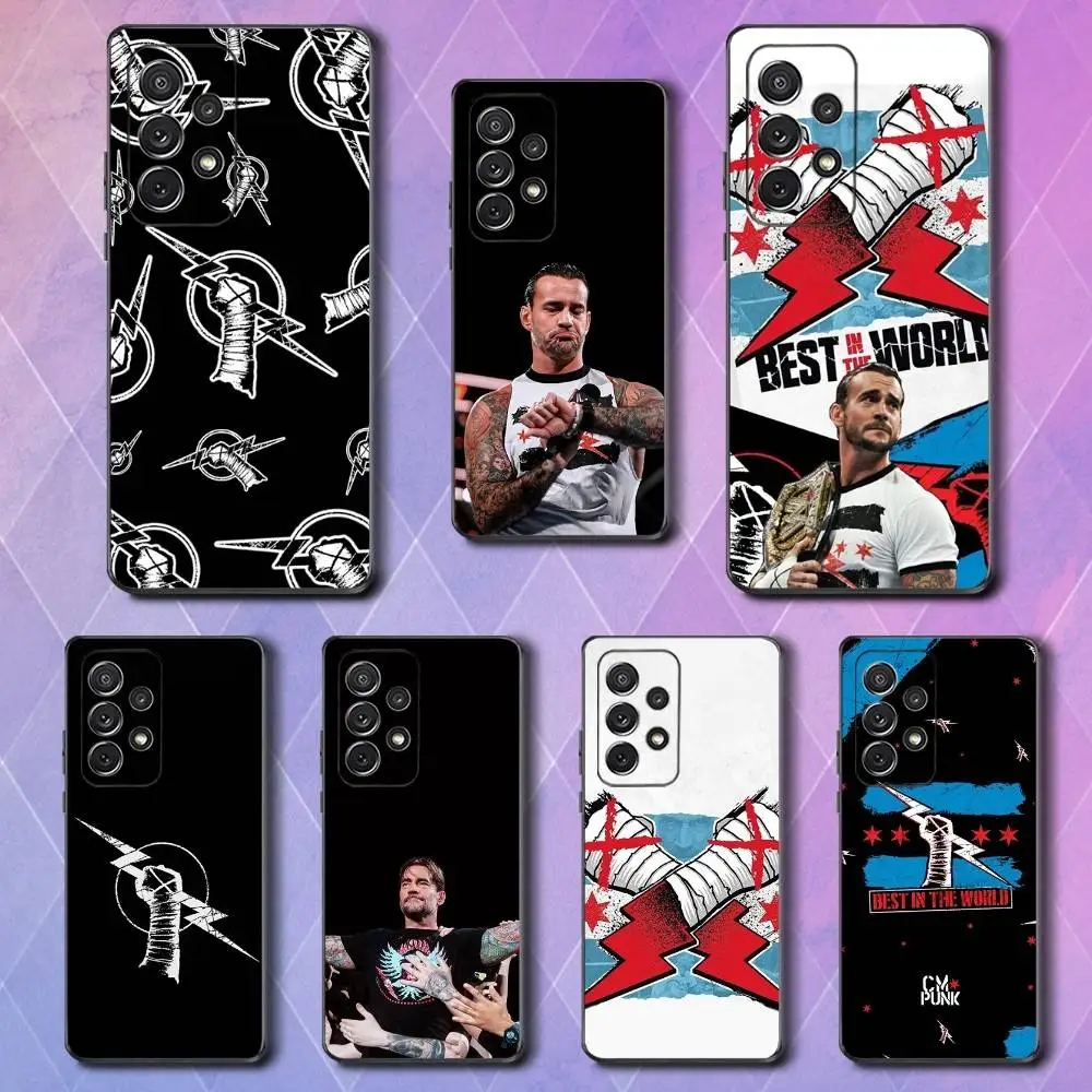 

Fighting C-CM P-Punk Cool Phone Case For Samsung S25,S24,S23,S22,S21,S20,S10,Ultra,Plus,Lite,FE,Soft Silicone Black Cover