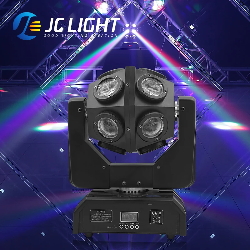 

JC Light Stage Light 200W DMX512 12pcs Led Beam Moving Light 12pcs*12w RGBW 4in1 Disco KTV Dj Bar Night Club Party Beam Lights