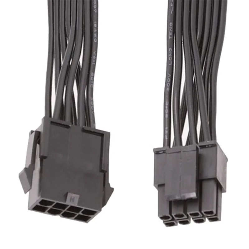 Cable de extensión de CPU de 8 pines, placa base ATX CPU de 8 pines hembra a 8(4 + 4) pines macho, Cable de extensión para fuente de alimentación PSU, 2 uds.