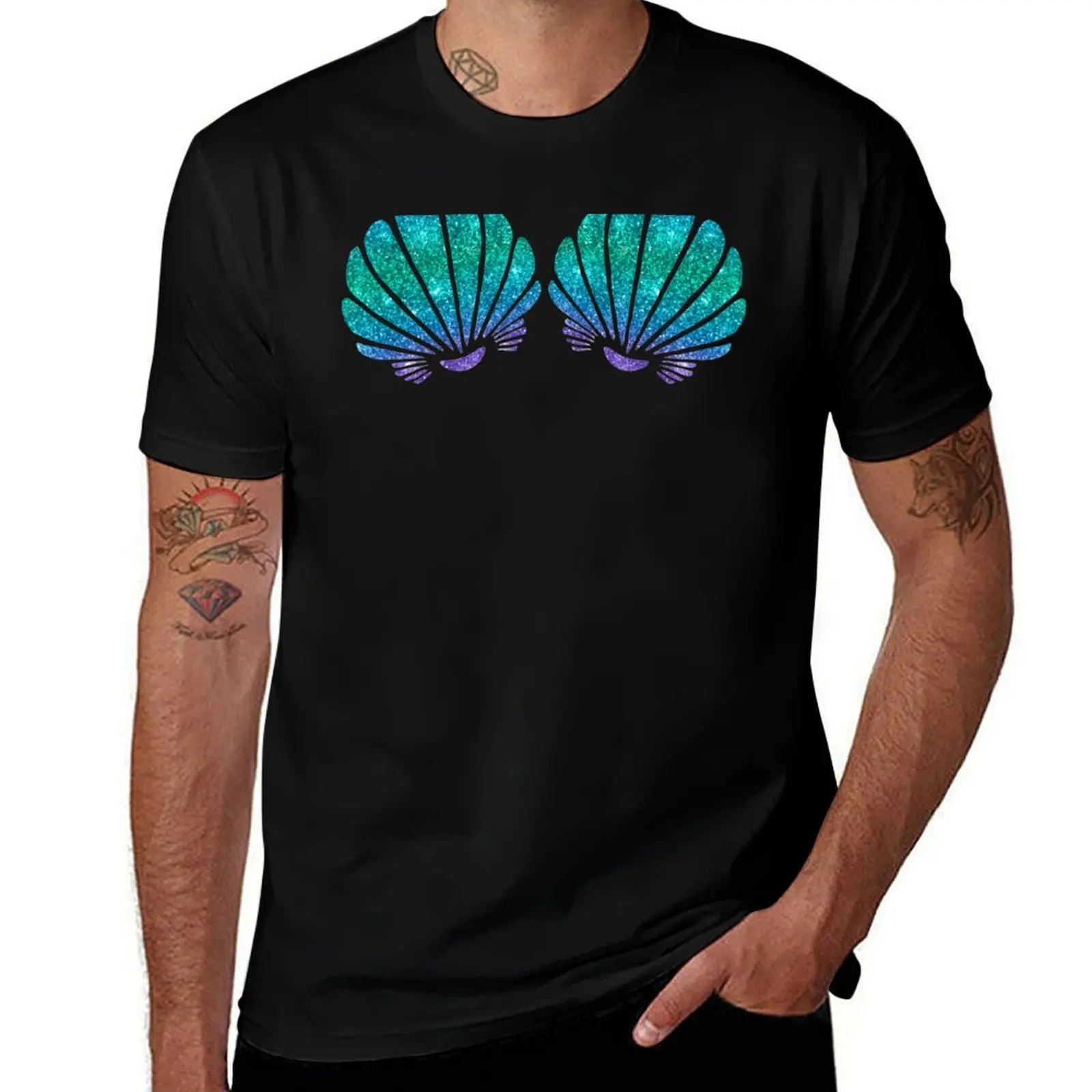 

Mermaid Sea Shell Bra Tops By Gigi T-Shirt oversized graphic tee rapper graphic tees for a boy men clothes