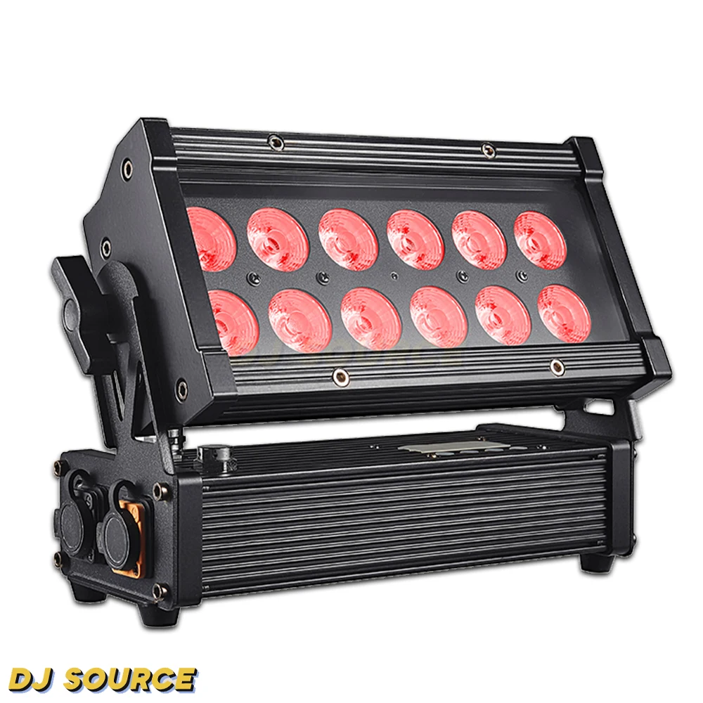 New Waterproof IP65 12x18W RGBW/RGBWA+UV LED Wash Light Strobe Effect DMX512 For DJ Disco Party Club Satge Effect Lights