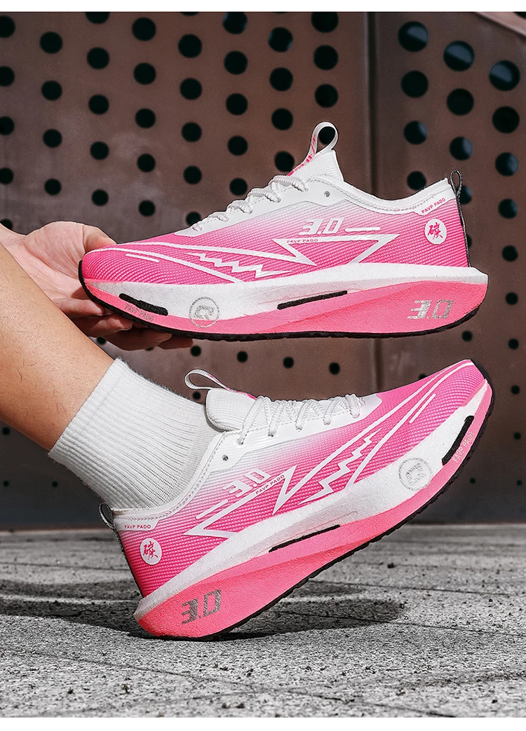Herren-Laufschuhe mit Carbonplatte, speziell für Marathonläufe, atmungsaktive, leichte Sportschuhe, bequeme Damen-Sneaker. – Detail 24
