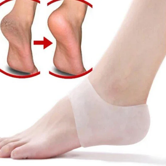 1 Pair Silicon Socks Heel Protector Sleeve Heel Spur Pads Relief Plantar Feet Care Skin Repair Anti-crack Pad Half yard Socks image 6