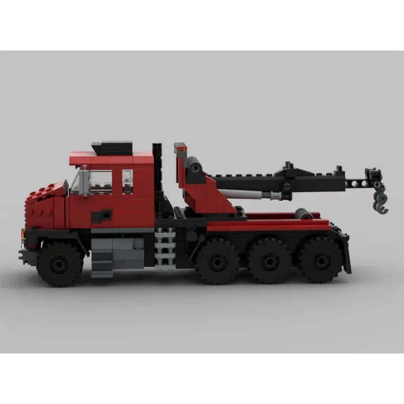 

MOC-194682 City Heavy Tow Truck Building Block Model, 499 Parts, Creative Birthday Building Toy Gift for Boys and Children