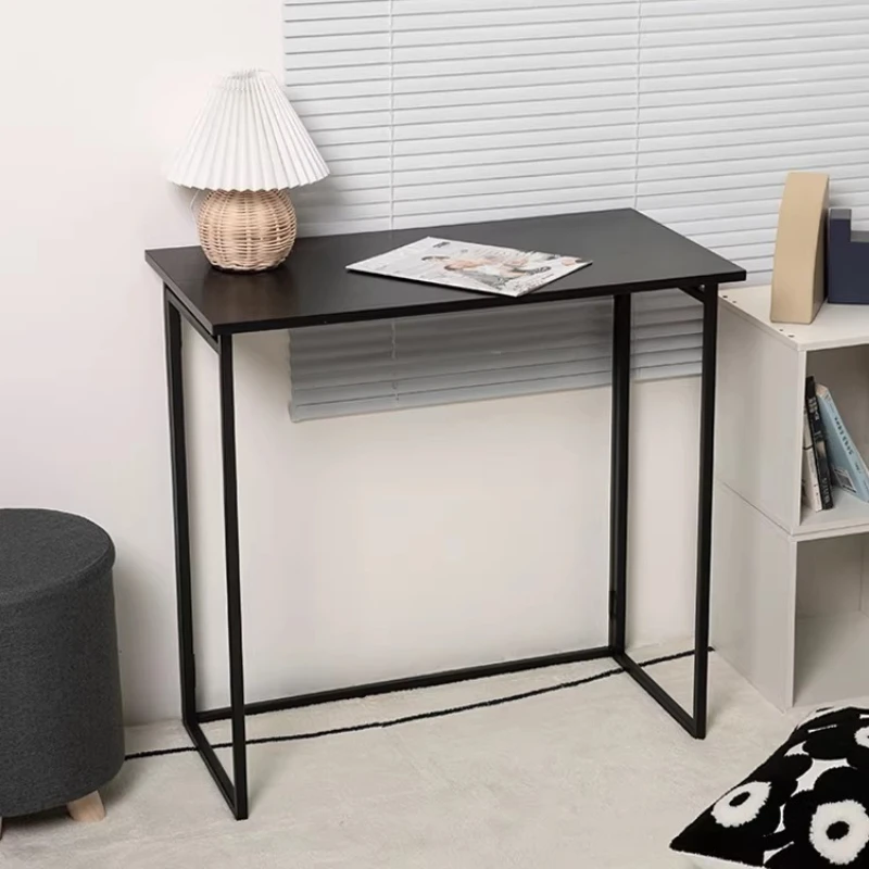 

Простой многофункциональный складной стол из железа для учебы, компьютера, ноутбука, экономящий пространство, офисная рабочая станция, домашний письменный стол для студентов