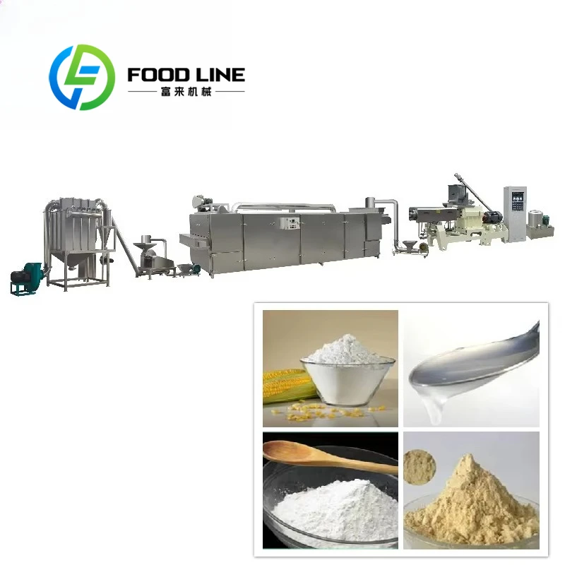 Best Selling Pregelatinized Starch Extruding Equipment Production Line 220V New Modified Starch Making Pump Bearing Gearbox Rice