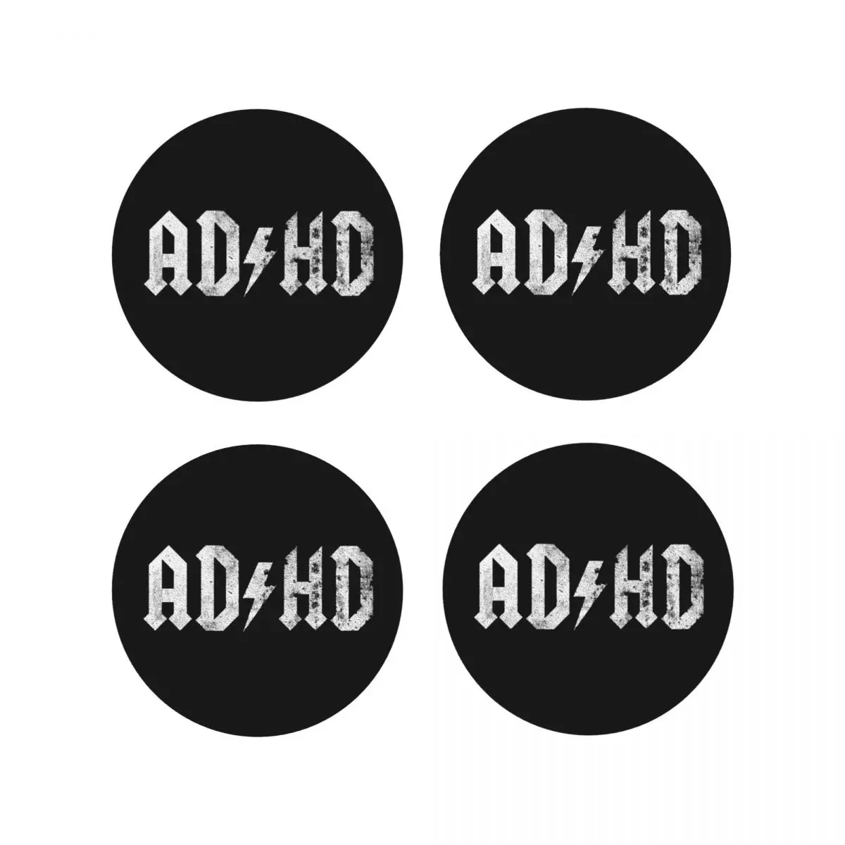 

ADHD Coasters Kitchen Placemats Non-slip Insulation Cup Coffee Mats For Decor Home Tableware Pads Set of 4