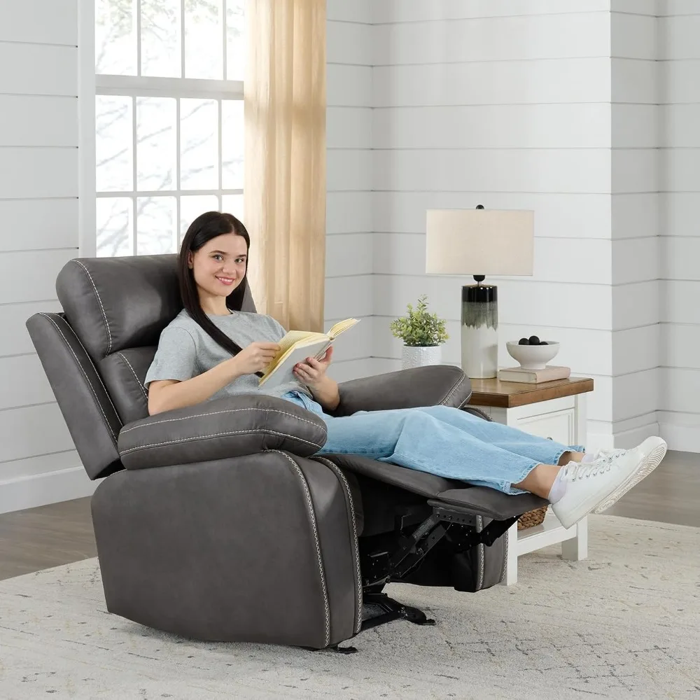 レザーリクライニングチェア、大人用マニュアルソファロッカー、リビングルーム、寝室、ホームシアターの座席に最適な、アームレストがたっぷりと詰め込まれています。