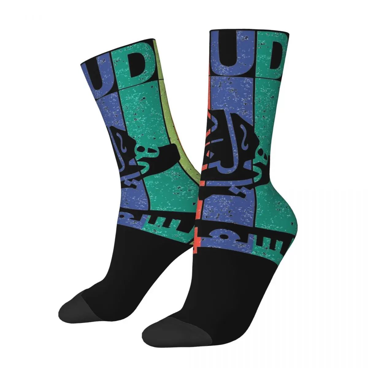 Fashion Retro Saudi Arabia National Day Design Print Socks Merchandise All Season Warm Middle Tube Socks Breathable