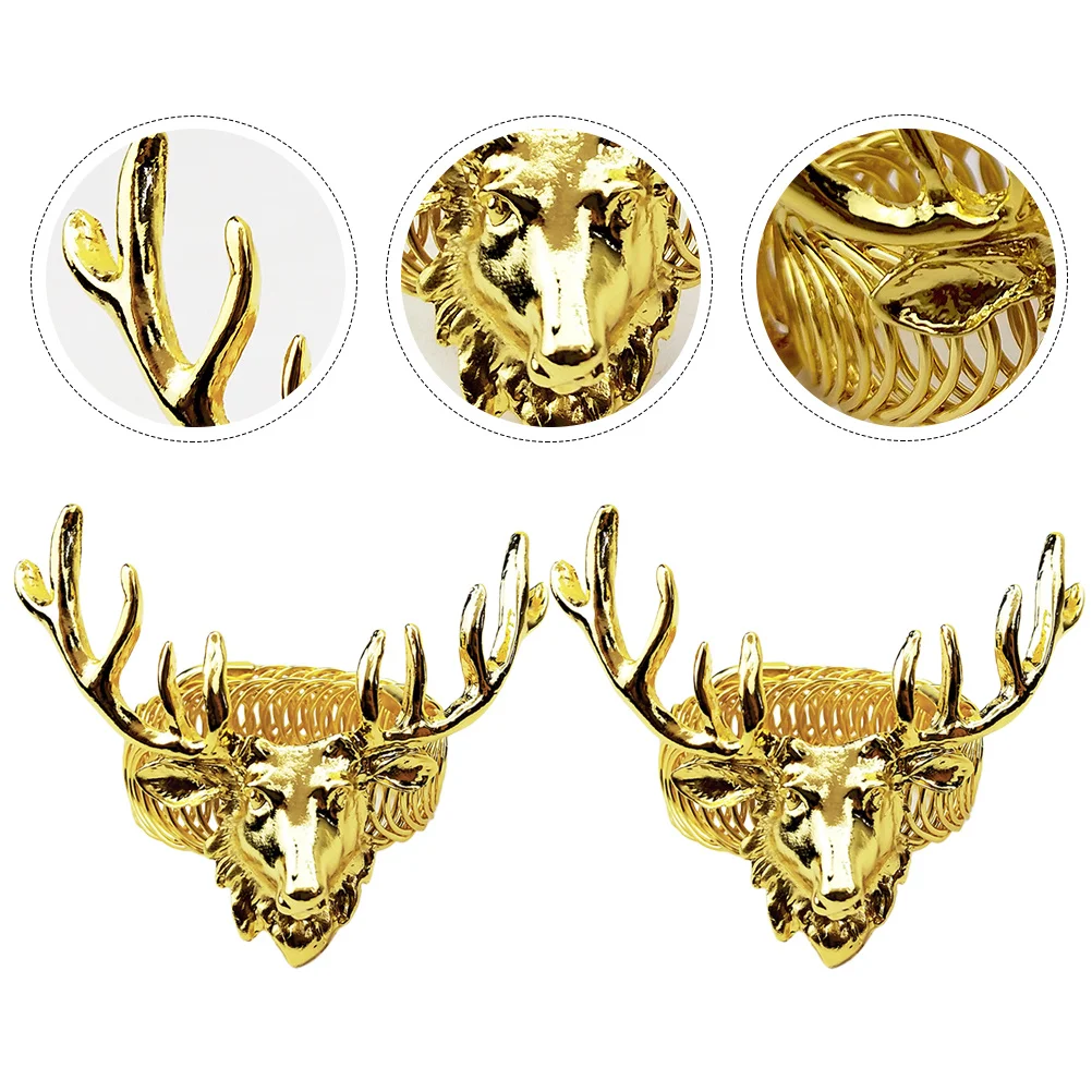 

Christmas Curtain Clasp Window Decor Antler Tieback Vintage Hooks Golden Metal Fastener