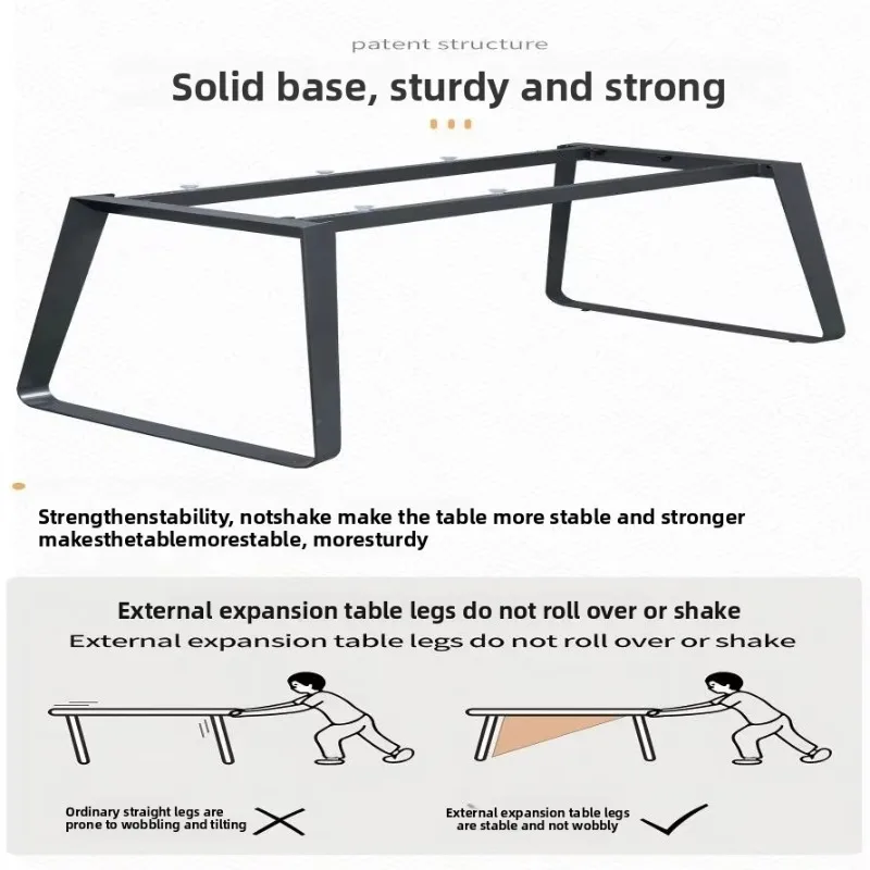 Wrought Iron Table Leg Supports Large Stone  Slab Feet Coffee Table Frames Office Desk Metal Legs Base