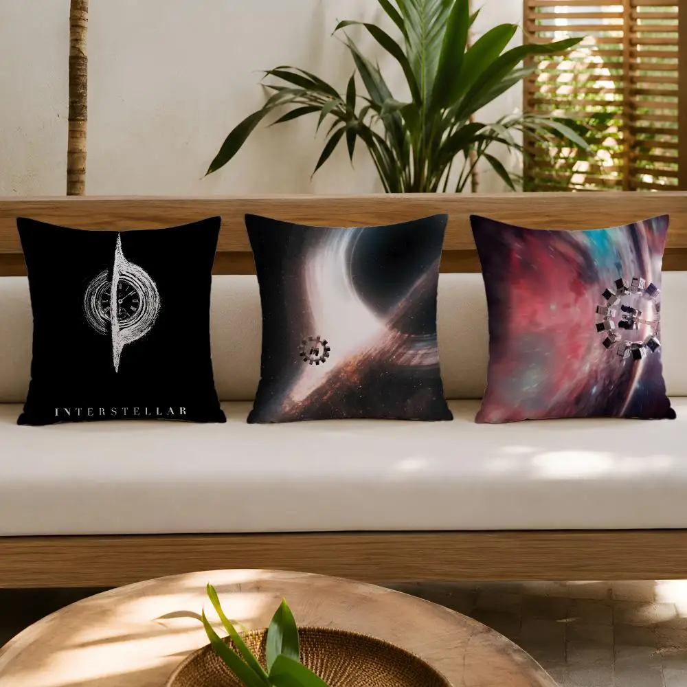 Classic Movie I-Interstellar Cushion Cover Wrinkle-Resistant Short Plush Cushion Covers Breathable Machine-Washable