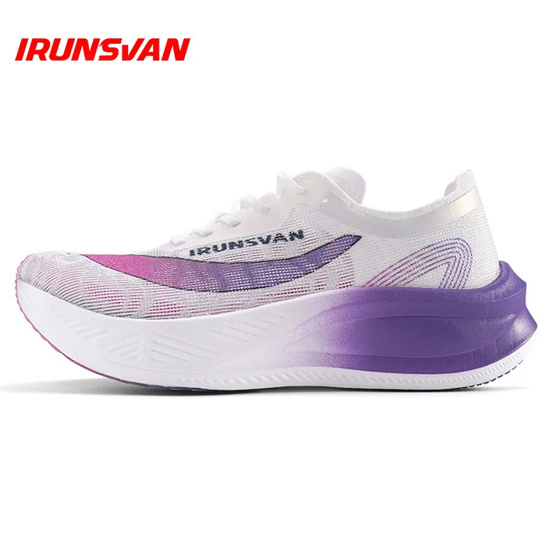 IRUNSVAN Full Nylon Carbon Plate Running Shoes For Men Breathability Shock-Absorbing Wear-Resistant Lightweight Sneakers 23028