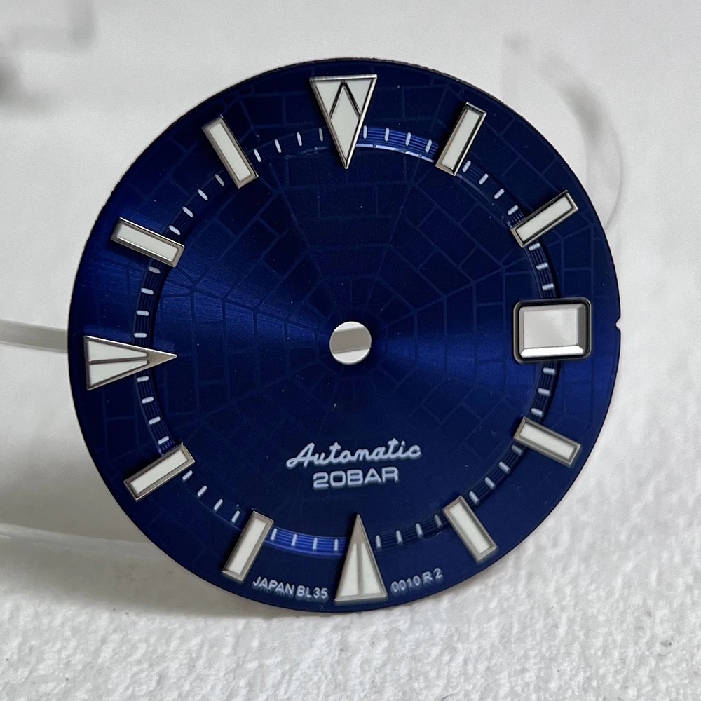 28.5mm NH35 NH36 Dial S Logo Spider Sunburst 6 Colors Single Date Aftermarket Watch Upgrade Mod  Parts