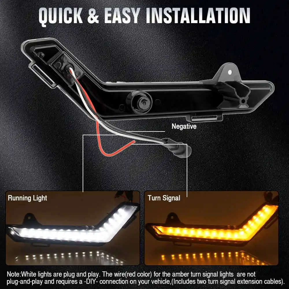 2 Pcs UTV Front Turn Signal Lamps LED Accent Light For Can-Am Commander & Max Defender & Max 2020-2025 Rpl For #715006896