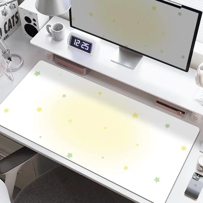 Fresh Stars Gradient Leather Desk Pad Mouse Protector Non-Slip Large And Small Mouse Pad Home &Office Pc PU Leather Laptop Mat