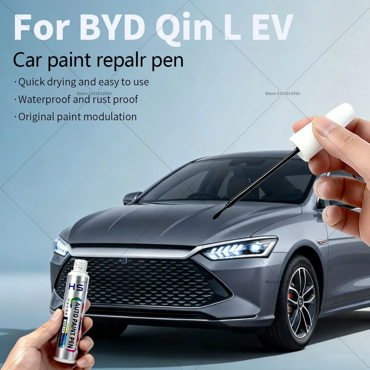 قلم إصلاح طلاء السيارات اللمس حتى مزيل الخدوش لتقوم بها بنفسك اكسسوارات السيارات ل BYD تشين L EV أبيض WAZ بيج رمادي 129 lce سماوي 128