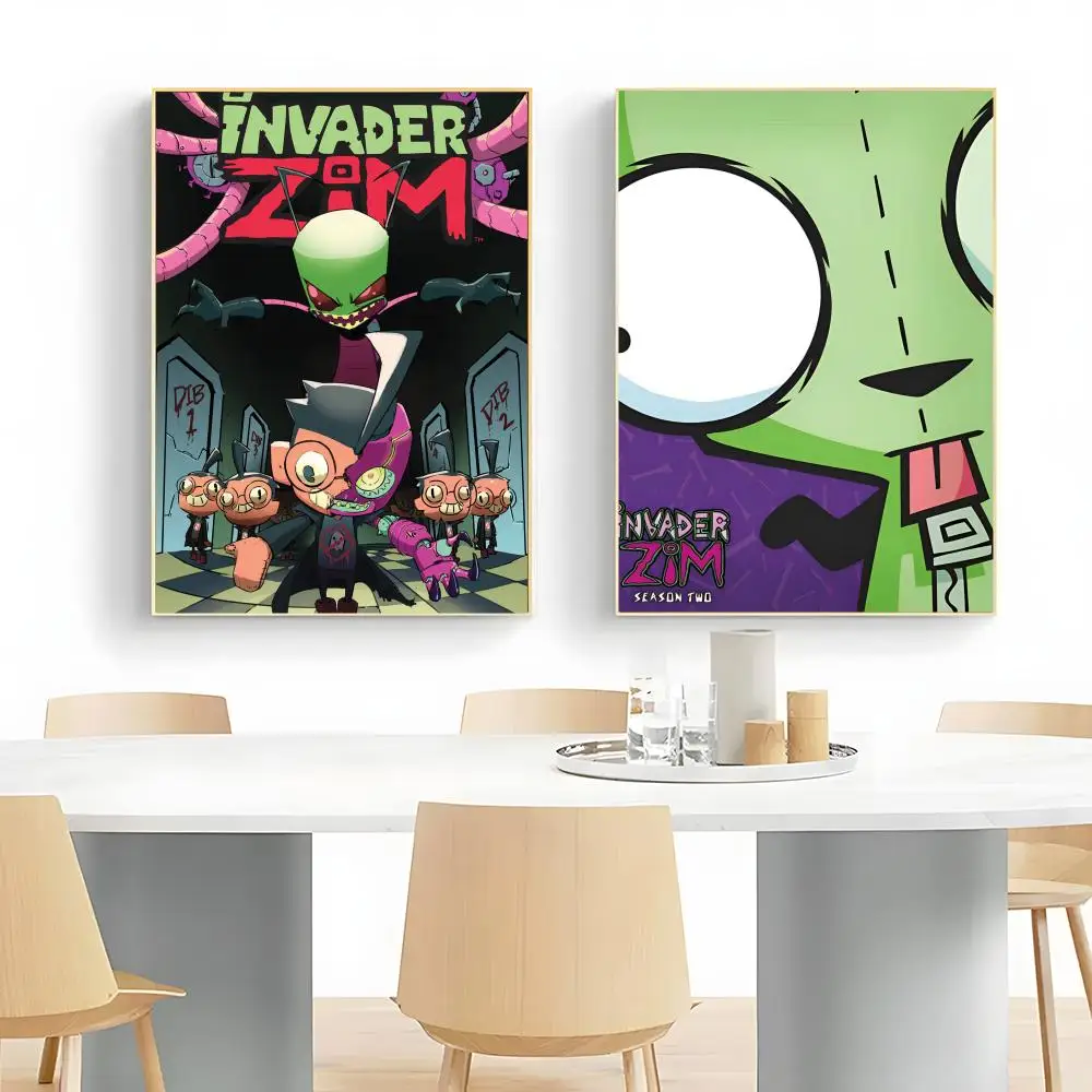 Comedy Anime Invader Zim Poster Wall Art Print Decorative Mural Home Decor Gift Unframed
