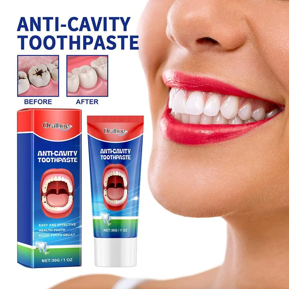 Dentifrice anti-carie dentaire, crème réparatrice, empêche la carie dentaire, protège la dentition, nettoyage en profondeur, blanchiment et haleine fraîche