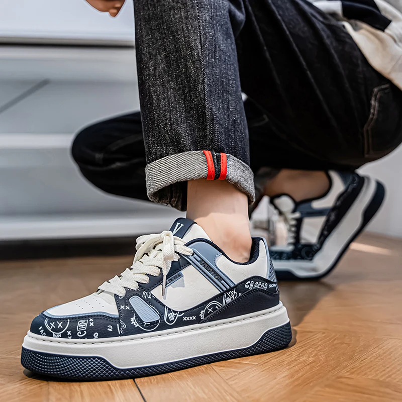 أحذية رجالية عصرية متعددة الاستخدامات، الطبعة الكورية، ملابس رجالية على طراز الشارع، ملابس الحضور اليومي