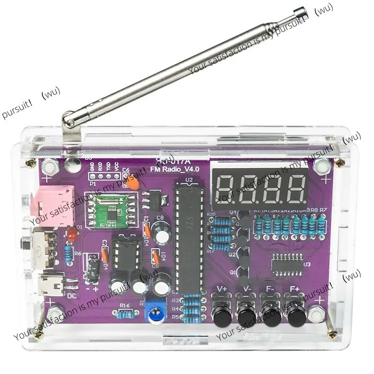 Radio assembly kit fm FM circuit board production, microcontroller DIY electronic production welding practice spare parts