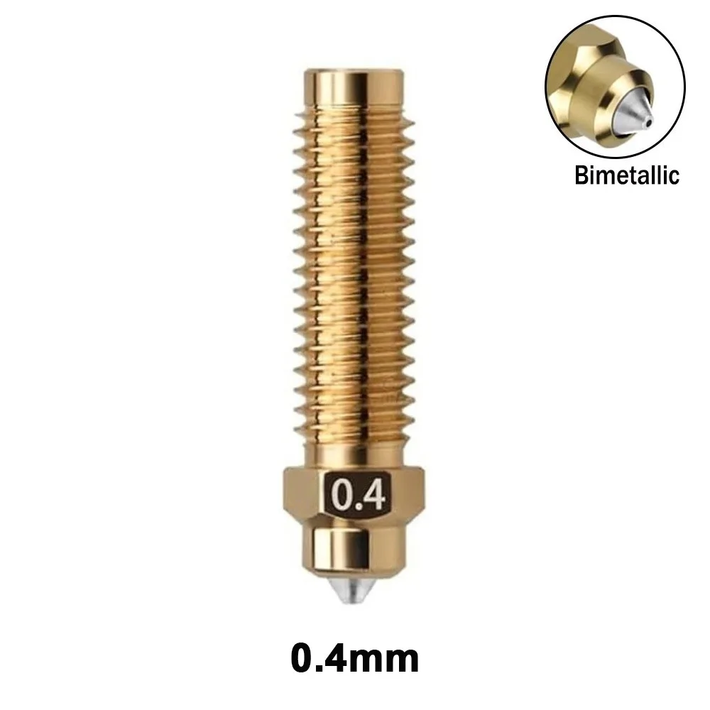 

1pcs 0.2/0.4/0.6/0.8mm Ceramic Hotend Nozzle Brass Bimetallic 3D Printer Parts Upgrade Parts for Elegoo Centauri Carbon