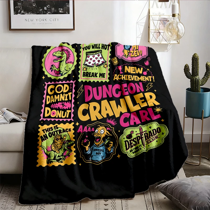 This Is An Outrage Flannel Blanket, Dungeon Crawler Carl Flannel Throw, Bookish Sweater, Book Lover Gift, Sci Fi