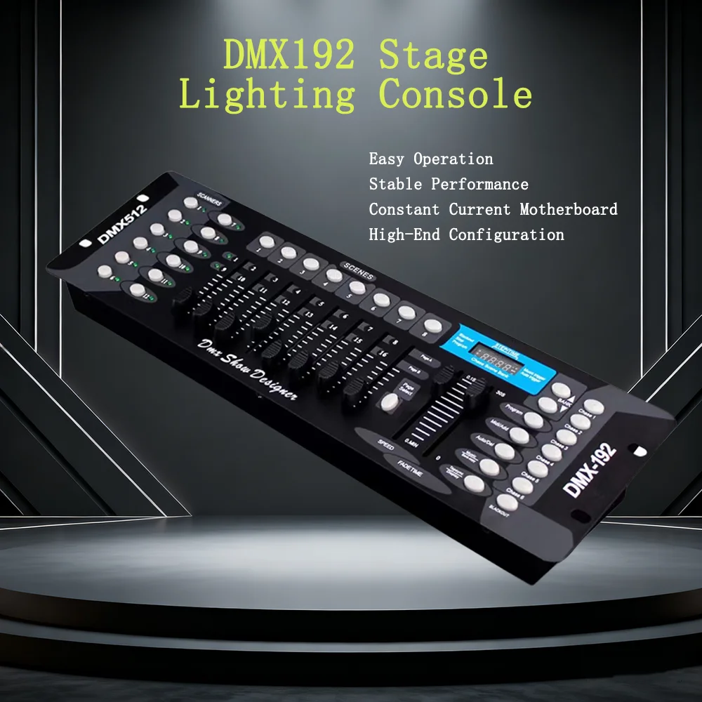 

192, контроллер DMX для редактирования программы освещения сцены, панель контроллера DJ для вечеринки, КТВ, бара, музыкального шоу, украшение на Хэллоуин