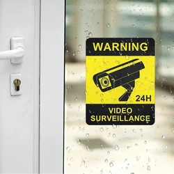 T47# Warning Stickers Surveillance Security Camera Alarm Sticker Warning Decal Signs