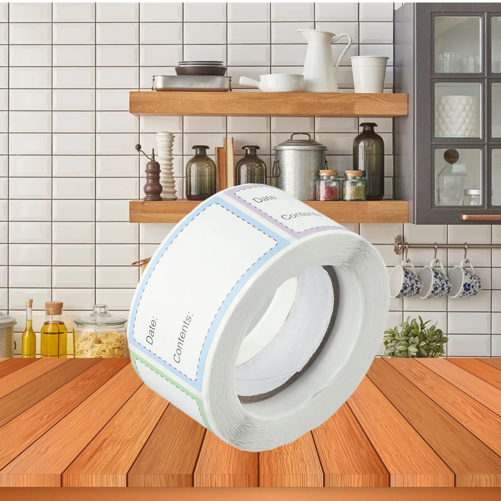 250pcs/roll Kitchen Classification Label Stickers Refrigerator Food Storage Date Labels For Container Bag Jar Packaging Marking