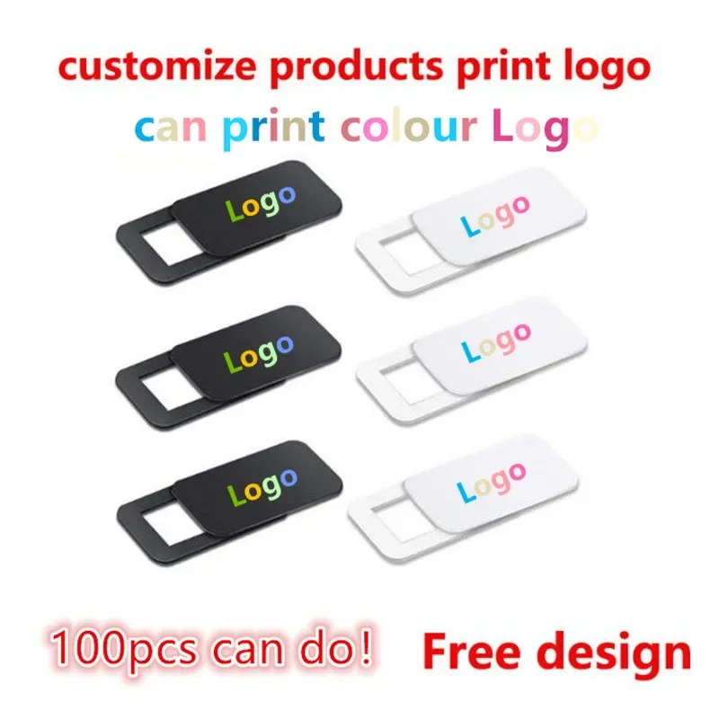 100-3000pcs custom Logo rectangle WebCam Cover Ultra Thin Shutter Slider Camera Lens Cover for Your logo