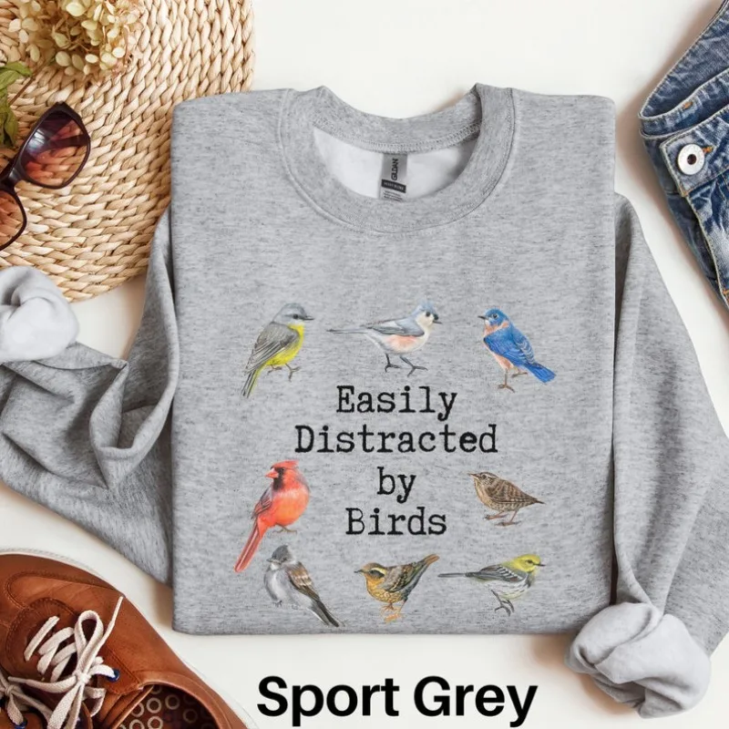 سترة بقلنسوة من يسهل تشتيت الطيور من Birdwatcher هدية كاجوال برقبة دائرية كاجوال عصرية ناعمة ومريحة للشتاء مع قلنسوة #3