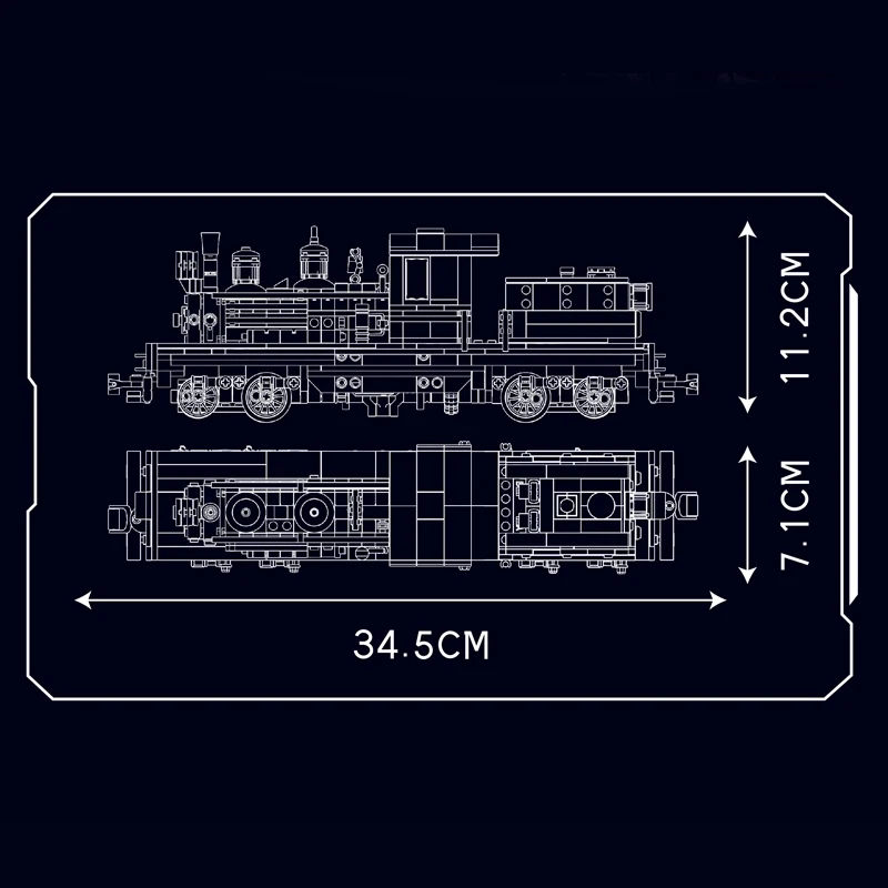 MOULD KING 12032 세계 철도 기술 SHAY 타입 증기 기관차 모델 리모컨 트레일 빌딩 블록 장난감 세트