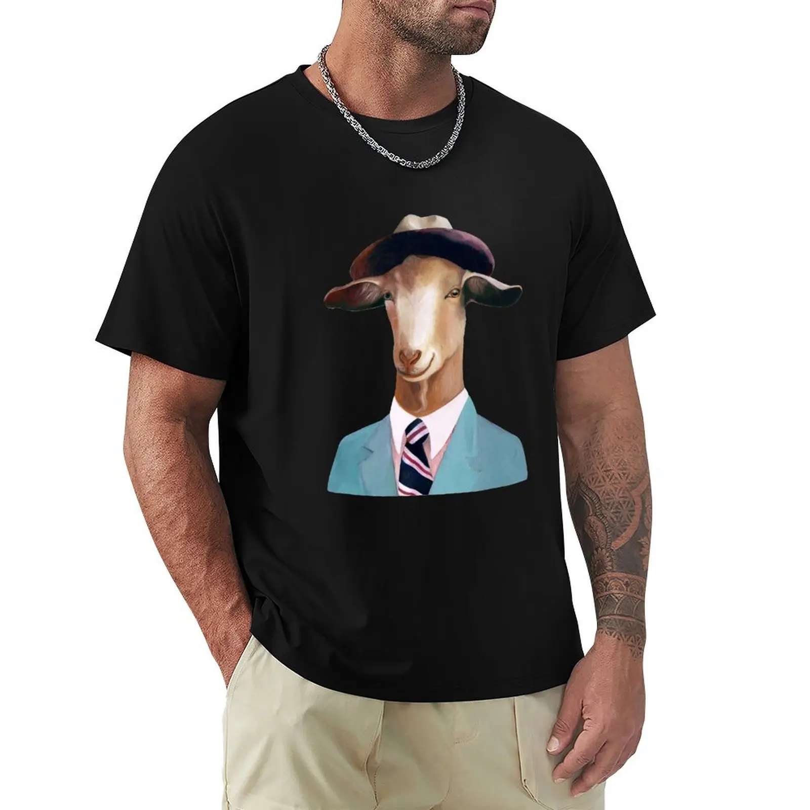 

Goat T-Shirt Casual Loose Daily Wear T-Shirt