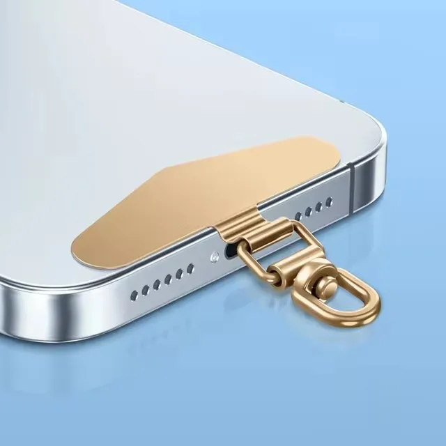 Universele roestvrijstalen mobiele telefoon Lanyard-patchpakking 360 graden draaibaar Afneembaar Anti-verloren metalen ketting Veiligheid Connect-kaart - afbeelding 1