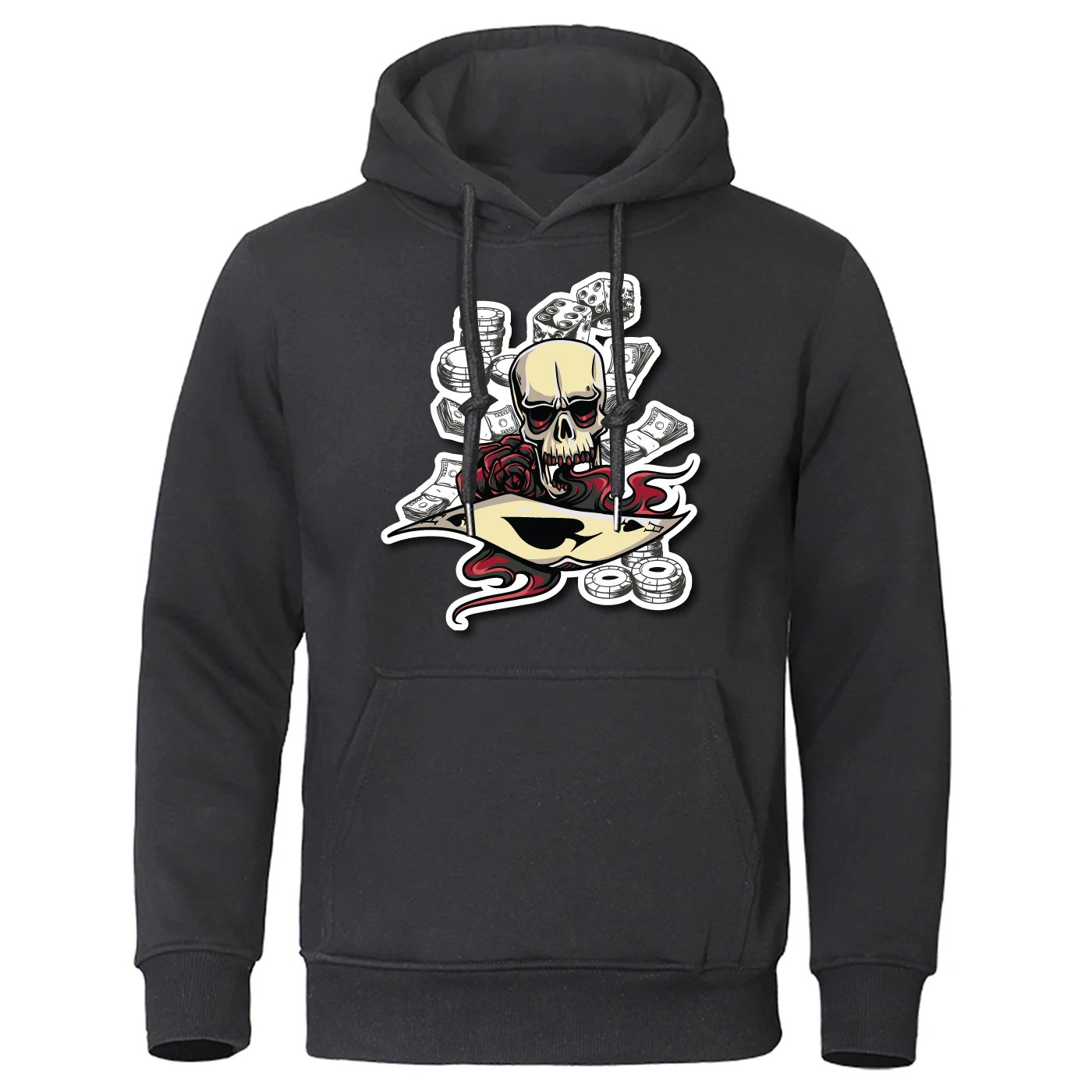 2025-スカルポーカーチップ柄プリント-メンズ-春秋-無地-ファッション-快適-シンプル-プルオーバーパーカー-トップス