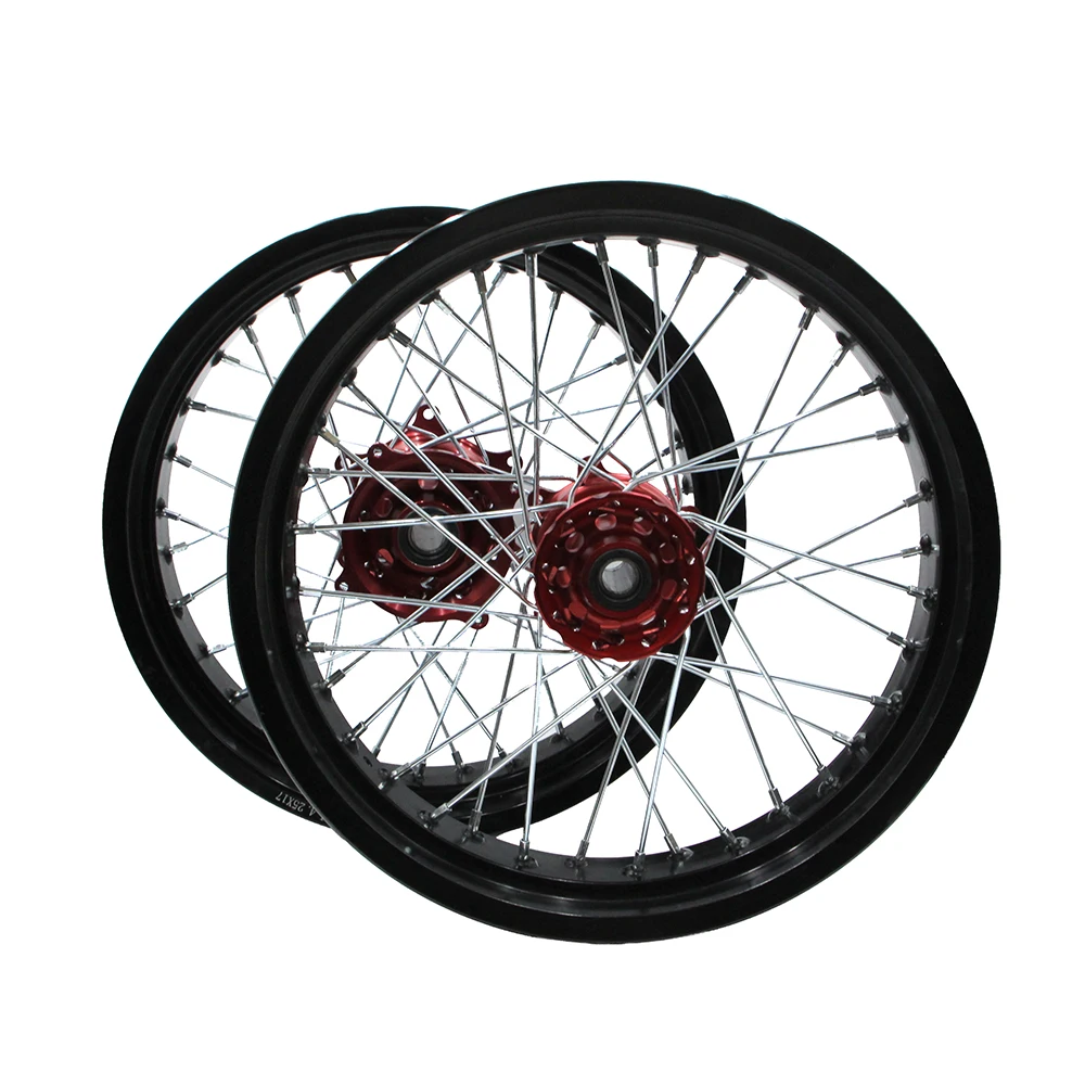 Motocross Front 3.00x17" Rear 3.50x17" 17 inch Spoked Wheels Rims Hub Set For KTM EXC EXC-E SX SX-F XCW 150 200 250 300 350 450 - view 2