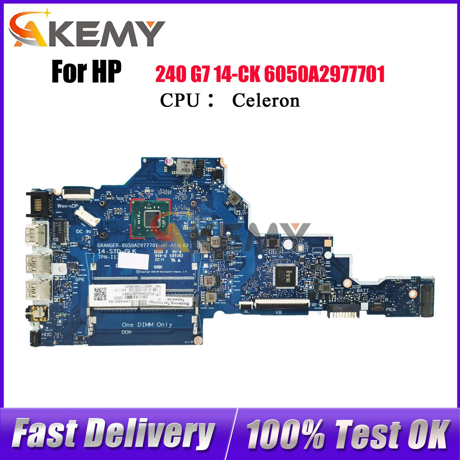 

6050A2977701 для HP TPN-I131 240 G7 14-CK, материнская плата для ноутбука L23234-601 с процессором N4000 N4100 DDR4, 100% полностью протестировано