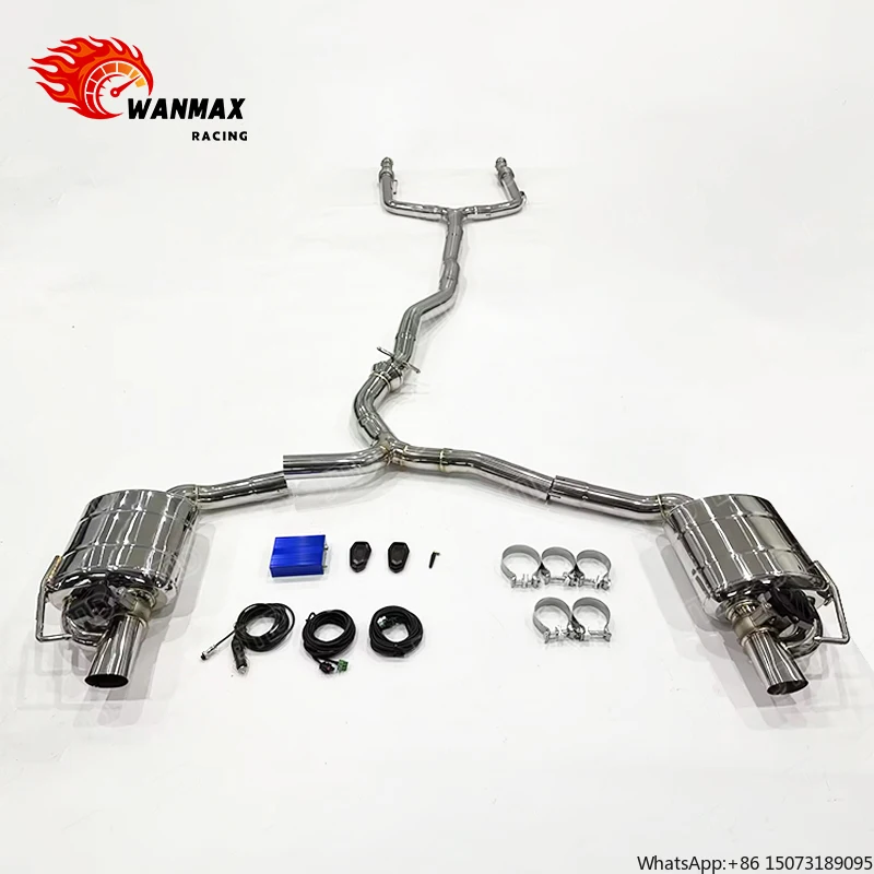 

High Polished 304 Stainless Steel Exhaust System for - W205 C43 Improves Performance & Sound, Fast Shipping
