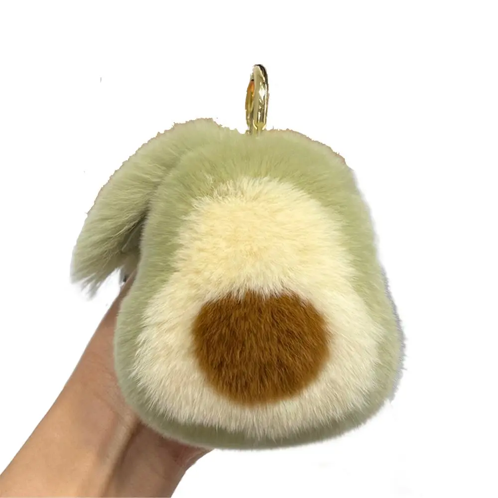 

Pendant Ball Avocado Imitation Wool Metal Ring Women Bag Pendant Hanging Model Key Holder Korean Style Key Chain