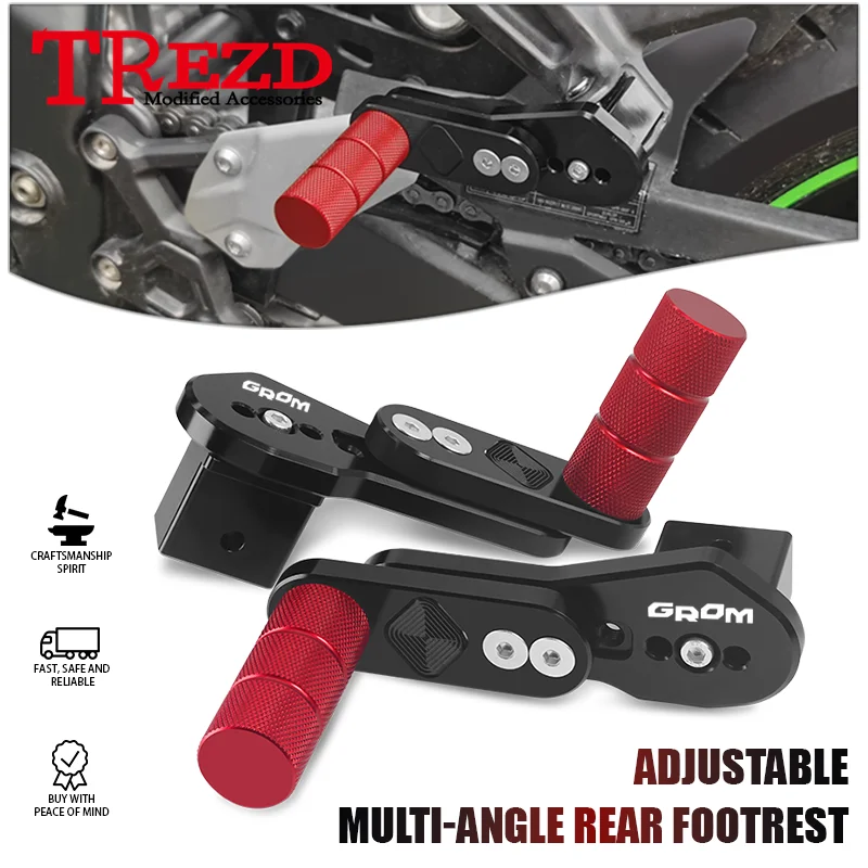 

Adjustable Rear Footrests Pedals For MSX12S GROM125 14-24 Motorcycle Multi-angle Telescopic Rear Passengers Footpegs grom msx125