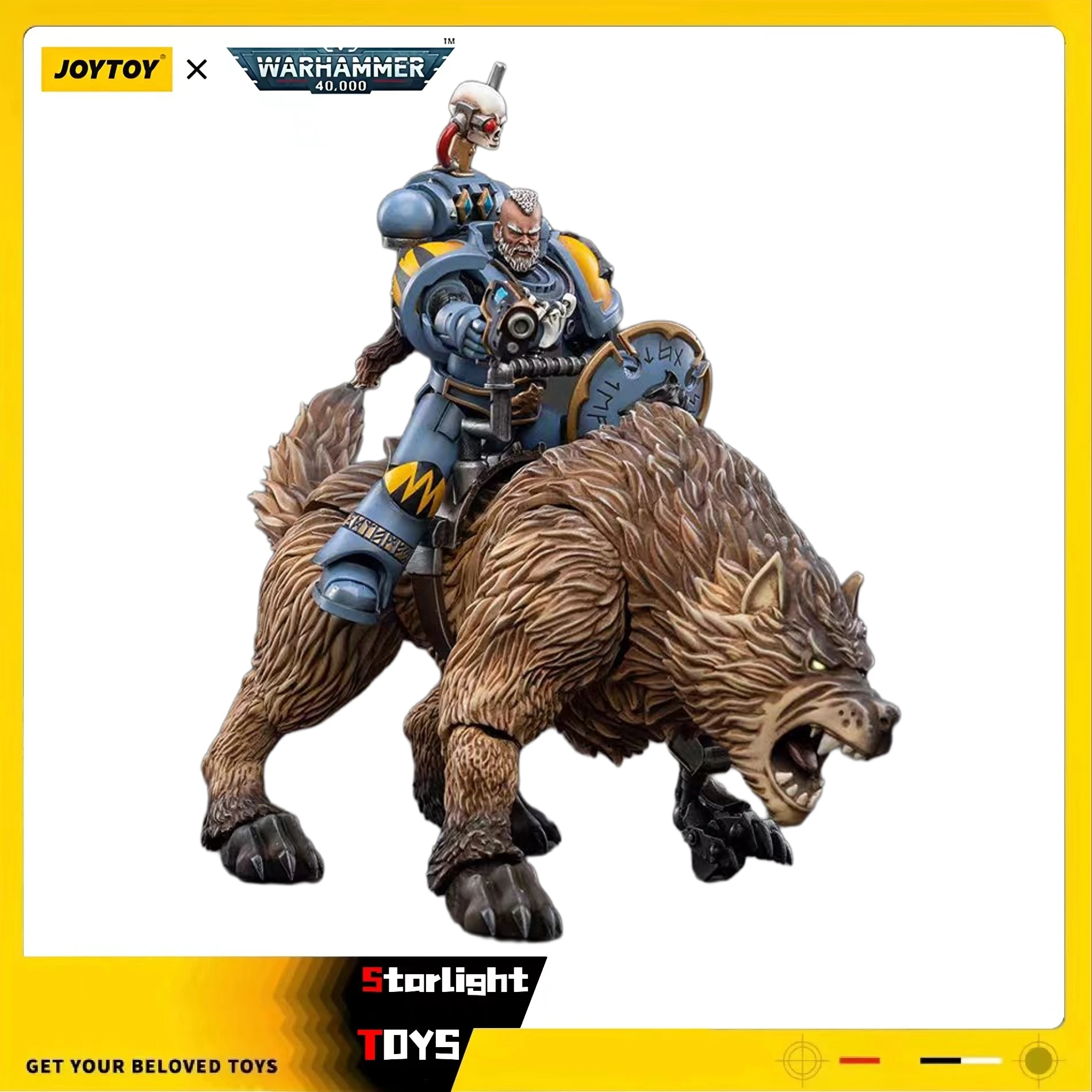 

JOYTOY 1/18 экшн-фигурка Warhammer 40K космические волки Thunderwolf кавалерия Bjane модель игрушки подарки