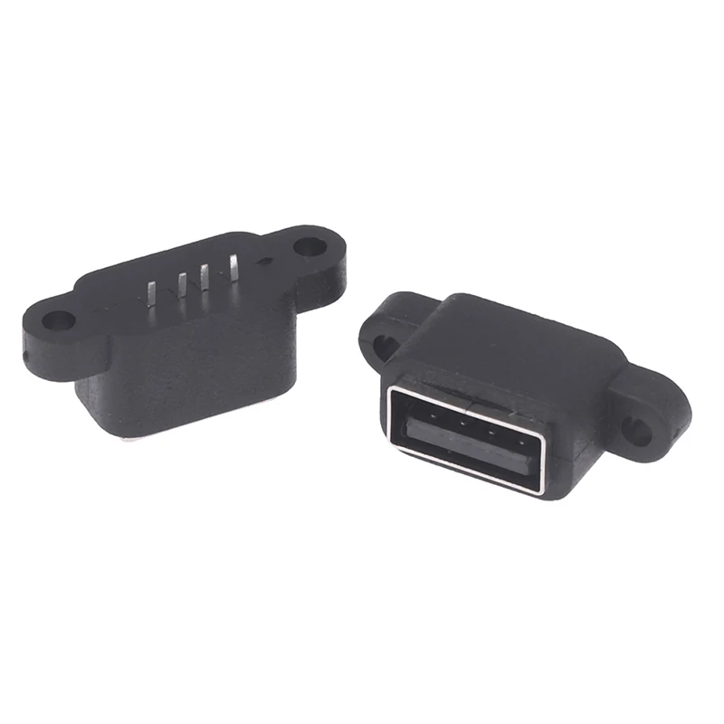 5 Stuks Waterdichte Usb 2.0 Opladen Data Staart Plug-In 4 Pin Usb Interface Poort Usb2.0 Connector Plug Jack Socket Pcb Dock