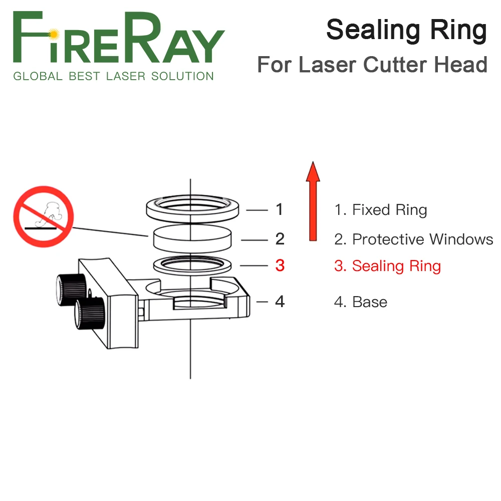 FireRay Laser Sealing Ring For WSX Raytools Fiber Laser Cutting Head Protective Lens O-Ring Washer Parts