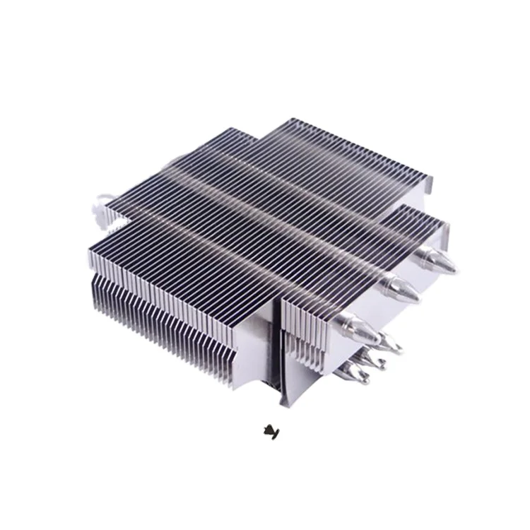 Customized Zipper Fins Heat Sink Copper Heat Pipe CPU Heatsink