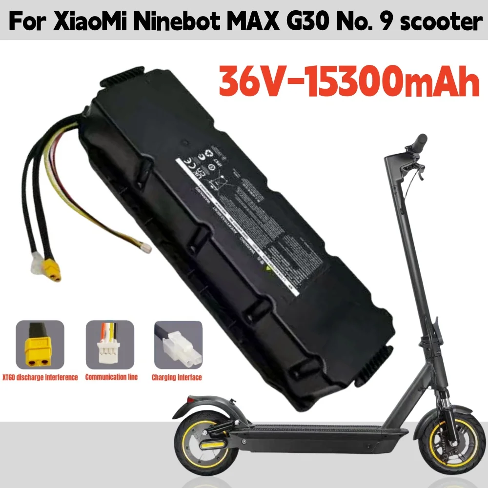 

original 36V 15300mAh Li-ion battery pack For Xiaomi Ninebot G30 MAX No. 9 Electric Scooter battery