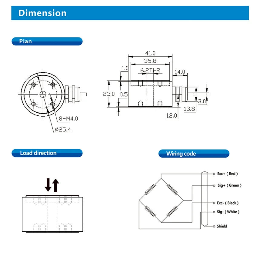 X-C18 Industrial high precision Compression load cell factory supplier